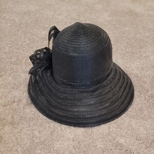 Elegant Black Women's Hat with Ribbon